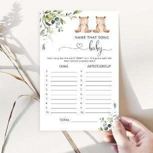 Papier Eucalyptus ours Nom cette chanson jeu de baby show