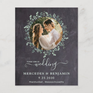 Papier Eucalyptus Photo Budget QR Code Mariage Invitation