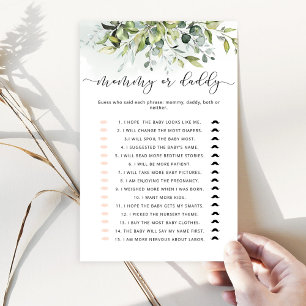 Papier Eucalyptus qui a dit ça maman ou papa jeu