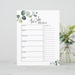 Papier Eucalyptus Script minimal Texte Planificateur de r