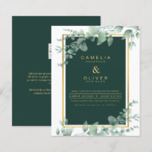 Eucalyptus Verdure Or Emerald Mariage QR CODE I