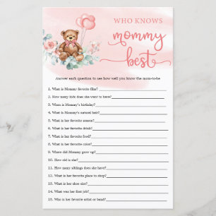 Papier Eucalyptus Wreath Teddy Bear jeu Baby shower