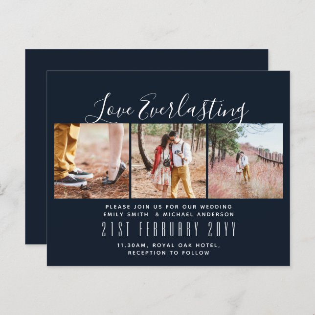 Papier Everduring Love PHOTO COLLAGE Mariage Événement In (Devant / Derrière)