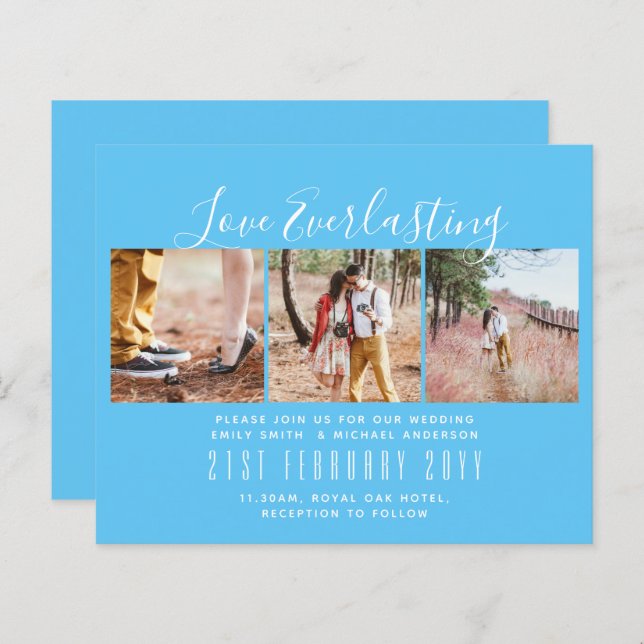 Papier Everduring Love PHOTO COLLAGE Mariage Événement In (Devant / Derrière)