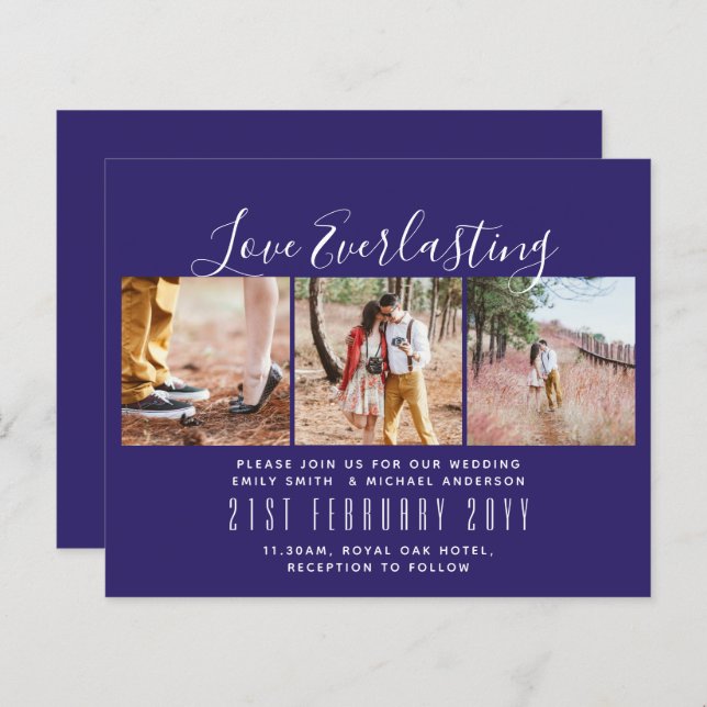 Papier Everduring Love PHOTO COLLAGE Mariage Événement In (Devant / Derrière)