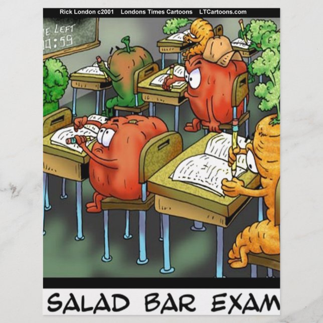 Papier Examen drôle du bar à salades (Devant)