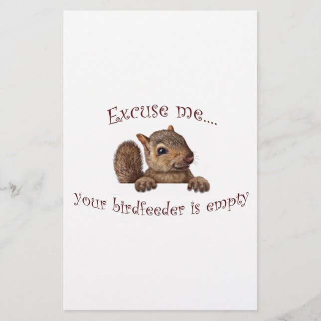 Papier Excusez-moi...votre chargeur d'oiseaux est vide (Devant)