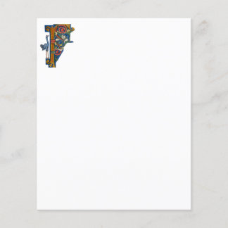 Papier F initial éclairé