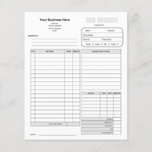Papier Facture de petite entreprise