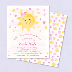Papier Faire-part de Baby Shower pour un Petit Rayon de S
