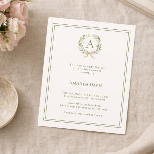 Papier Faire-part de bapteme de mariage avec monogramme e