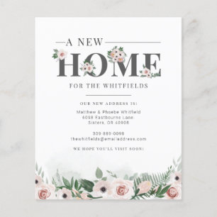 Papier Faire-part de déplacement de modification d'adress