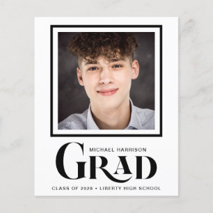Papier Faire-part de graduation de type gras de photo bud
