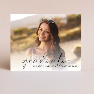 Papier Faire-part de graduation photo du script budgétair