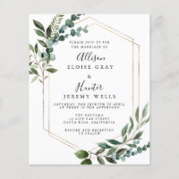 Faire-part de mariage à cadre floral