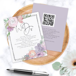 Papier Faire-part de mariage à code QR Floralies de BUDGE