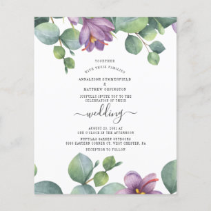 Papier Faire-part de mariage à la verdure d'eucalyptus bu