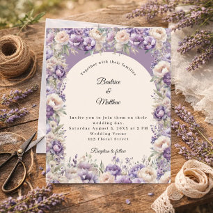 Papier Faire-part de mariage à l'arche de champagne lavan