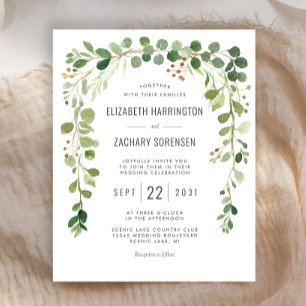 Papier Faire-part de mariage à l'arche d'eucalyptus bon m