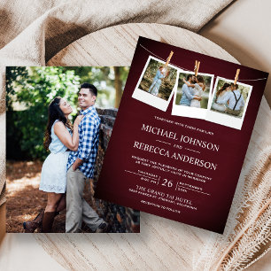 Papier Faire-part de mariage à petit budget avec photo en