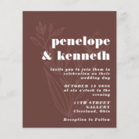 Faire-part de mariage à petit budget - Botanique m