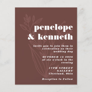 Papier Faire-part de mariage à petit budget - Botanique m