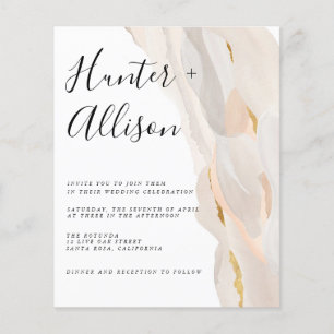 Papier Faire-part de mariage Abstrait du budget