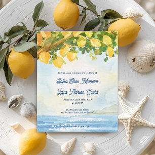 Papier Faire-part de mariage au citronnier méditerranéen