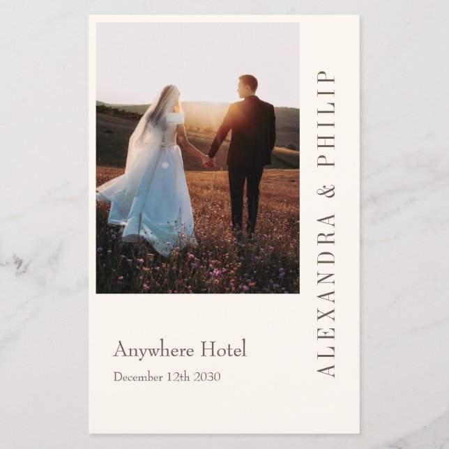 Papier Faire-part de mariage avec Elegant Typography prog (Devant)