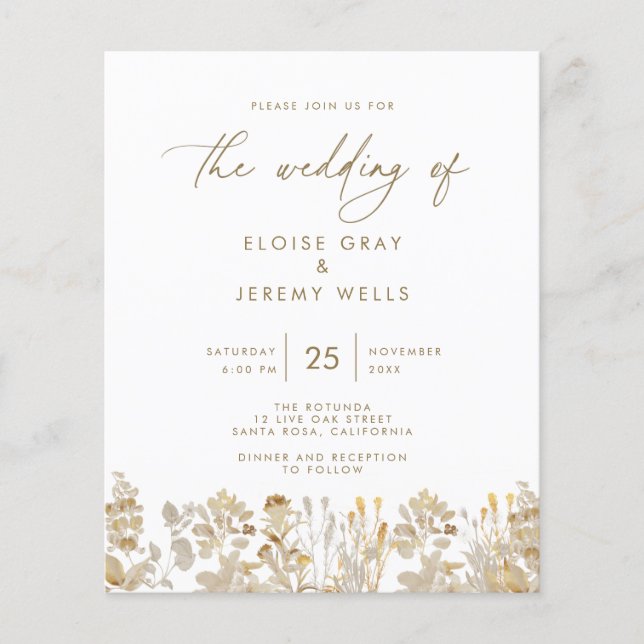 Papier Faire-part de mariage | Bella (Devant)