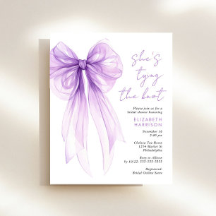 Papier Faire-part de mariage Coquette à nœud papillon vio