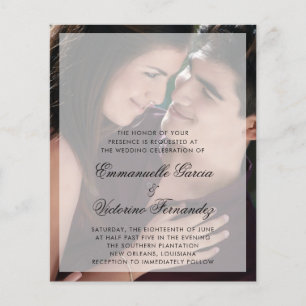 Papier Faire-part de mariage de budget photo moderne