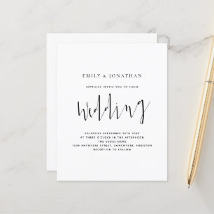 Papier Faire-part de mariage de calligraphie élégante du 