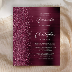 Papier Faire-part de mariage de la Parties scintillant du