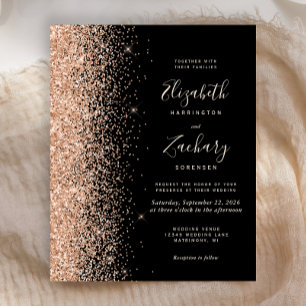 Papier Faire-part de mariage de Parties scintillant Budge
