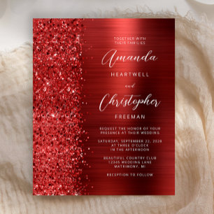 Papier Faire-part de mariage de Parties scintillant de Gl