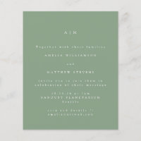 Faire-part de mariage d'échelle de monogramme mini