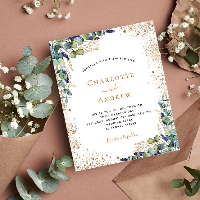 Papier Faire-part de mariage du budget botanique d'Eucaly (Créateur téléchargé)