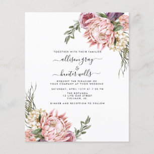 Papier Faire-part de mariage floral Aubrey