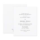 Faire-part de mariage minimaliste moderne