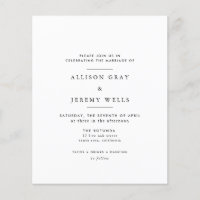 Faire-part de mariage minimaliste moderne