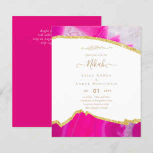 Papier Faire-part de mariage NIKAH Islamique Bismillah BU