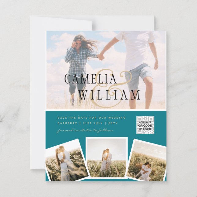 Papier FAIRE-PART DE MARIAGE photo BUDGET Date d'enregist (Devant)