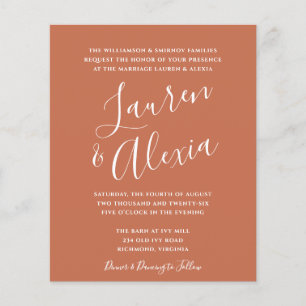 Papier Faire-part de mariage photo Budget de script moder