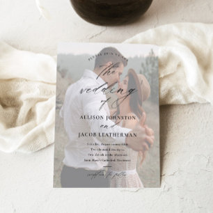 Papier Faire-part de mariage photo élégant et budget