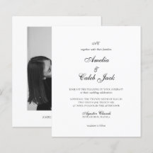 Faire-part de mariage photo personnalisé avec mono