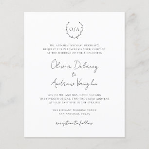 Papier Faire-part de mariage tout-en-un à petit budget Mo