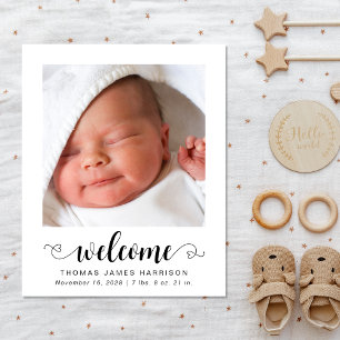 Papier Faire-part de naissance Photos de bienvenue du bud