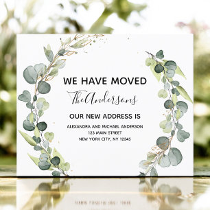 Papier Faire-part en mouvement Eucalyptus Verdure Aquarel