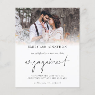Papier Faire-part Fiançailles de superposition de photo b